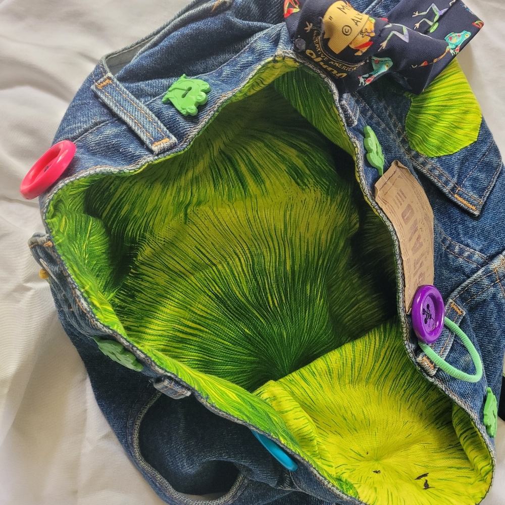 Custom upcycle Jean Denim Shoulder bag - Picture 4 of 9